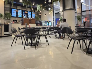 Chaiiwala Of London In Dubai, Uae Uses Stunning Microcement Flooring Bt Duraamen. Image 04