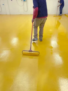Yellow Urethane-Concrete Floor For The Commercial Bakery, Everything Bagel | Image 01