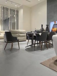 Elegant Microcement Flooring By Duraamen In The Chateaux Furniture Gallery In Dubai. Image 13