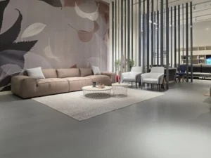Elegant Microcement Flooring By Duraamen In The Chateaux Furniture Gallery In Dubai. Image 09