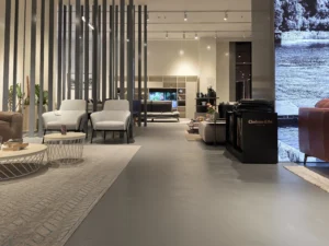 Elegant Microcement Flooring By Duraamen In The Chateaux Furniture Gallery In Dubai. Image 08