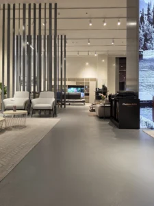 Elegant Microcement Flooring By Duraamen In The Chateaux Furniture Gallery In Dubai. Image 07