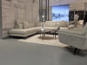 Elegant Microcement Flooring By Duraamen In The Chateaux Furniture Gallery In Dubai. Image 04